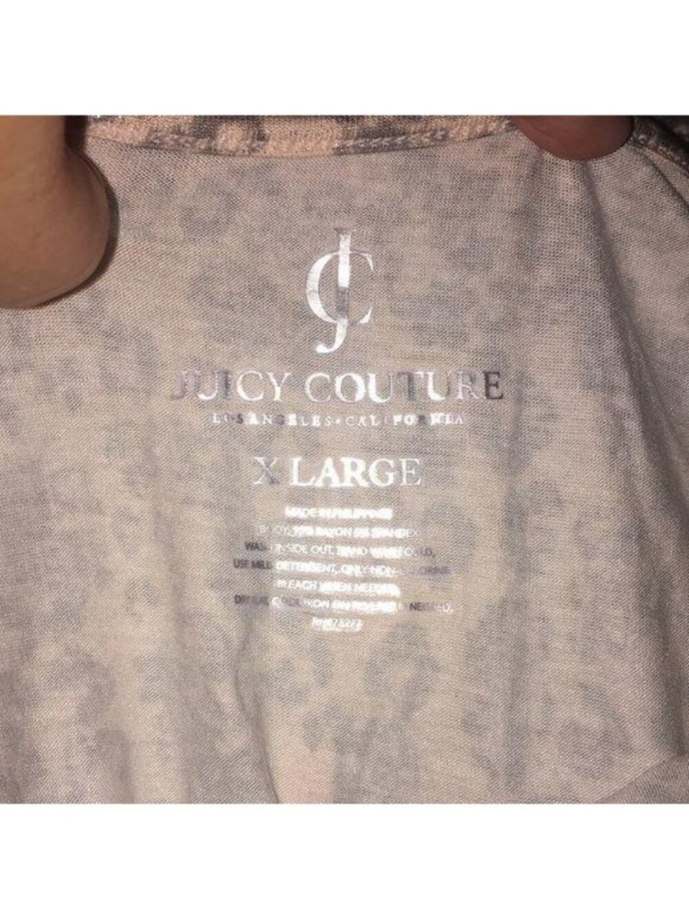 Juicy Couture Short Sleeve Top Size XL Scoop neckline Cold Shoulder Floral Print - Picture 4 of 4